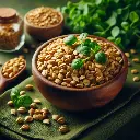 Fenugreek seeds in a bowl with Freshlink watermark, green background. (3).webp