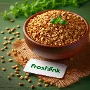 Fenugreek seeds in a bowl with Freshlink watermark, green background. (2).webp